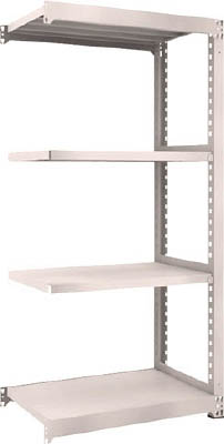 ＴＲＵＳＣＯ　Ｍ５型中量棚　９００Ｘ５７１ＸＨ１８００　４段　連結　ネオグレー＿
