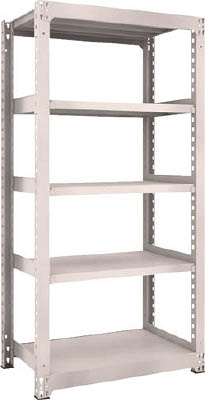 ＴＲＵＳＣＯ　Ｍ５型中量棚　９００Ｘ５７１ＸＨ１８００　５段　単体　ネオグレー＿