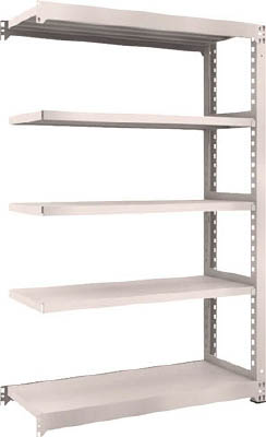 ＴＲＵＳＣＯ　Ｍ５型中量棚　１２００Ｘ４７１ＸＨ１８００　５段　連結　ネオグレー＿