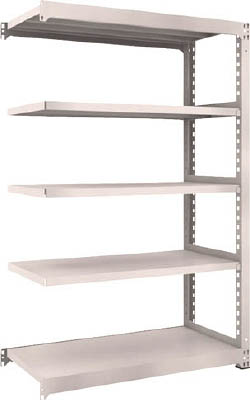 ＴＲＵＳＣＯ　Ｍ５型中量棚　１２００Ｘ５７１ＸＨ１８００　５段　連結　ネオグレー＿
