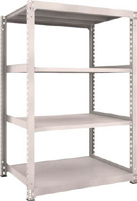 ＴＲＵＳＣＯ　Ｍ５型中量棚　１２００Ｘ９２１ＸＨ１８００　４段　単体　ネオグレー＿