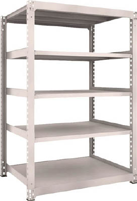 ＴＲＵＳＣＯ　Ｍ５型中量棚　１２００Ｘ９２１ＸＨ１８００　５段　単体　ネオグレー＿