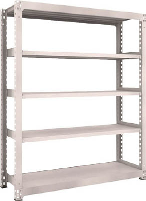 ＴＲＵＳＣＯ　Ｍ５型中量棚　１５００Ｘ４７１ＸＨ１８００　５段　単体　ネオグレー＿