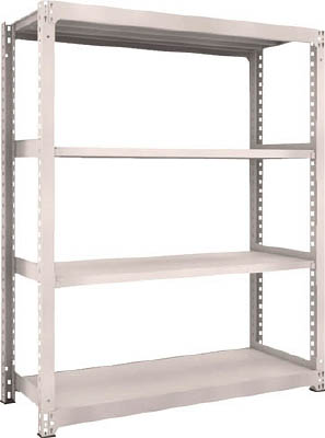 ＴＲＵＳＣＯ　Ｍ５型中量棚　１５００Ｘ５７１ＸＨ１８００　４段　単体　ネオグレー＿