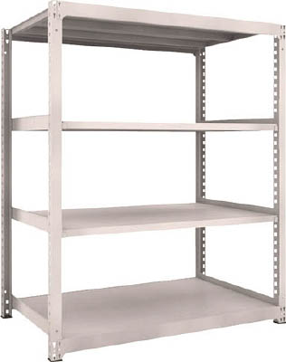 ＴＲＵＳＣＯ　Ｍ５型中量棚　１５００Ｘ９２１ＸＨ１８００　４段　単体　ネオグレー＿