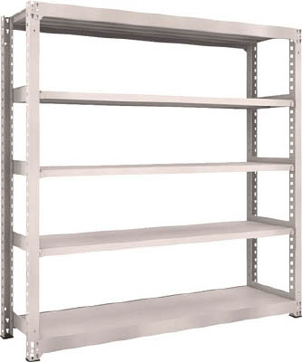 ＴＲＵＳＣＯ　Ｍ５型中量棚　１８００Ｘ４７１ＸＨ１８００　５段　単体　ネオグレー＿