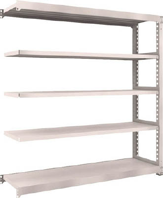 ＴＲＵＳＣＯ　Ｍ５型中量棚　１８００Ｘ４７１ＸＨ１８００　５段　連結　ネオグレー＿