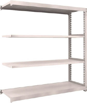 ＴＲＵＳＣＯ　Ｍ５型中量棚　１８００Ｘ５７１ＸＨ１８００　４段　連結　ネオグレー＿