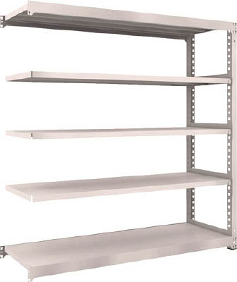 ＴＲＵＳＣＯ　Ｍ５型中量棚　１８００Ｘ５７１ＸＨ１８００　５段　連結　ネオグレー＿