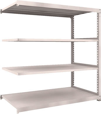 ＴＲＵＳＣＯ　Ｍ５型中量棚　１８００Ｘ９２１ＸＨ１８００　４段　連結　ネオグレー＿