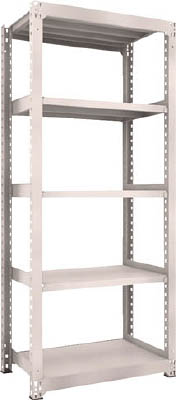 ＴＲＵＳＣＯ　Ｍ５型中量棚　９００Ｘ５７１ＸＨ２１００　５段　単体　ネオグレー＿