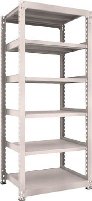 ＴＲＵＳＣＯ　Ｍ５型中量棚　９００Ｘ７２１ＸＨ２１００　６段　単体　ネオグレー＿