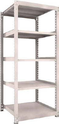 ＴＲＵＳＣＯ　Ｍ５型中量棚　９００Ｘ９２１ＸＨ２１００　５段　単体　ネオグレー＿