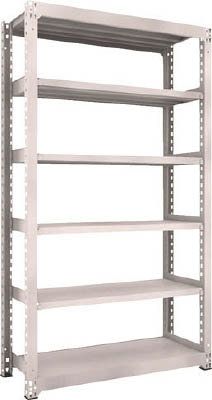 ＴＲＵＳＣＯ　Ｍ５型中量棚　１２００Ｘ４７１ＸＨ２１００　６段　単体　ネオグレー＿