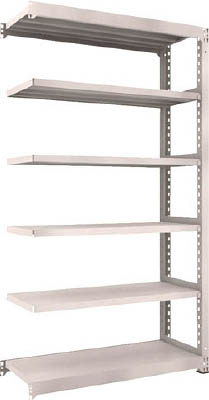 ＴＲＵＳＣＯ　Ｍ５型中量棚　１２００Ｘ４７１ＸＨ２１００　６段　連結　ネオグレー＿