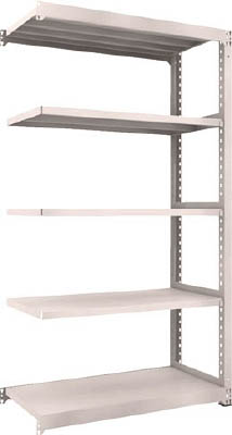 ＴＲＵＳＣＯ　Ｍ５型中量棚　１２００Ｘ５７１ＸＨ２１００　５段　連結　ネオグレー＿