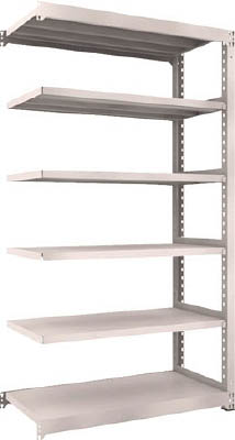 ＴＲＵＳＣＯ　Ｍ５型中量棚　１２００Ｘ５７１ＸＨ２１００　６段　連結　ネオグレー＿