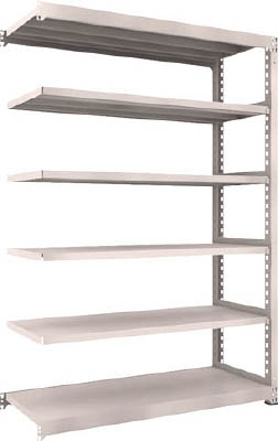 ＴＲＵＳＣＯ　Ｍ５型中量棚　１５００Ｘ５７１ＸＨ２１００　６段　連結　ネオグレー＿
