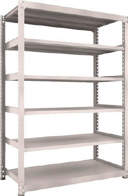 ＴＲＵＳＣＯ　Ｍ５型中量棚　１５００Ｘ７２１ＸＨ２１００　６段　単体　ネオグレー＿