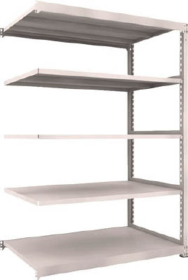 ＴＲＵＳＣＯ　Ｍ５型中量棚　１５００Ｘ９２１ＸＨ２１００　５段　連結　ネオグレー＿