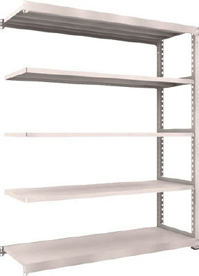 ＴＲＵＳＣＯ　Ｍ５型中量棚　１８００Ｘ５７１ＸＨ２１００　５段　連結　ネオグレー＿