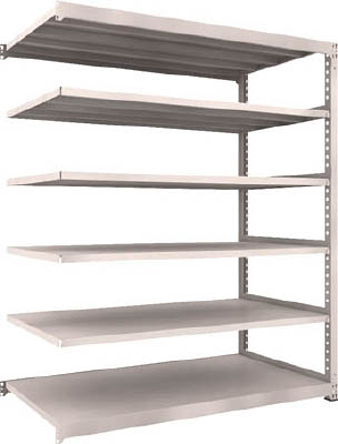 ＴＲＵＳＣＯ　Ｍ５型中量棚　１８００Ｘ９２１ＸＨ２１００　６段　連結　ネオグレー＿