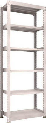 ＴＲＵＳＣＯ　Ｍ５型中量棚　９００Ｘ４７１ＸＨ２４００　６段　単体　ネオグレー＿
