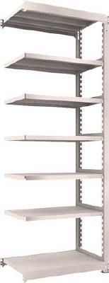 ＴＲＵＳＣＯ　Ｍ５型中量棚　９００Ｘ５７１ＸＨ２４００　７段　連結　ネオグレー＿