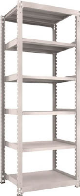 ＴＲＵＳＣＯ　Ｍ５型中量棚　９００Ｘ７２１ＸＨ２４００　６段　単体　ネオグレー＿