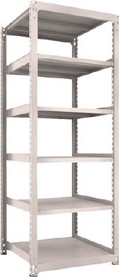 ＴＲＵＳＣＯ　Ｍ５型中量棚　９００Ｘ９２１ＸＨ２４００　６段　単体　ネオグレー＿