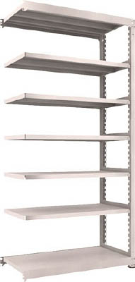 ＴＲＵＳＣＯ　Ｍ５型中量棚　１２００Ｘ５７１ＸＨ２４００　７段　連結　ネオグレー＿