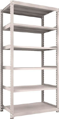 ＴＲＵＳＣＯ　Ｍ５型中量棚　１２００Ｘ７２１ＸＨ２４００　６段　単体　ネオグレー＿