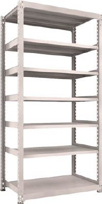 ＴＲＵＳＣＯ　Ｍ５型中量棚　１２００Ｘ７２１ＸＨ２４００　７段　単体　ネオグレー＿