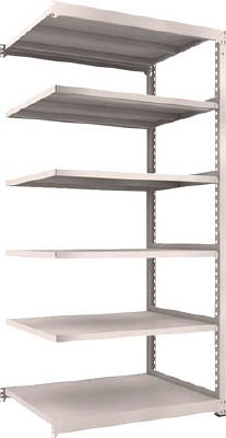 ＴＲＵＳＣＯ　Ｍ５型中量棚　１２００Ｘ９２１ＸＨ２４００　６段　連結　ネオグレー＿