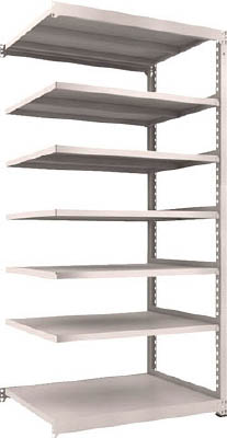 ＴＲＵＳＣＯ　Ｍ５型中量棚　１２００Ｘ９２１ＸＨ２４００　７段　連結　ネオグレー＿