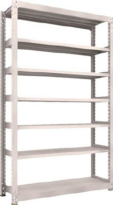 ＴＲＵＳＣＯ　Ｍ５型中量棚　１５００Ｘ４７１ＸＨ２４００　７段　単体　ネオグレー＿