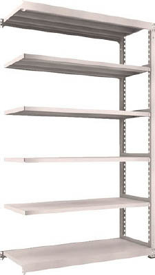 ＴＲＵＳＣＯ　Ｍ５型中量棚　１５００Ｘ５７１ＸＨ２４００　６段　連結　ネオグレー＿