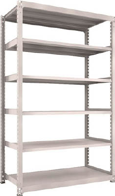 ＴＲＵＳＣＯ　Ｍ５型中量棚　１５００Ｘ７２１ＸＨ２４００　６段　単体　ネオグレー＿