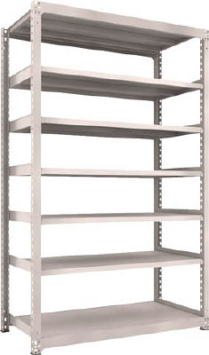 ＴＲＵＳＣＯ　Ｍ５型中量棚　１５００Ｘ７２１ＸＨ２４００　７段　単体　ネオグレー＿