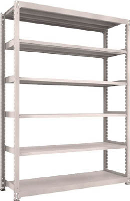 ＴＲＵＳＣＯ　Ｍ５型中量棚　１８００Ｘ５７１ＸＨ２４００　６段　単体　ネオグレー＿