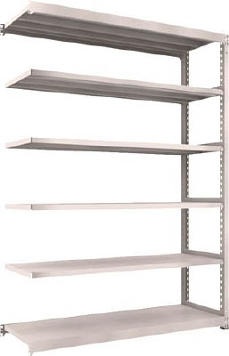 ＴＲＵＳＣＯ　Ｍ５型中量棚　１８００Ｘ５７１ＸＨ２４００　６段　連結　ネオグレー＿