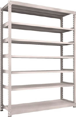 ＴＲＵＳＣＯ　Ｍ５型中量棚　１８００Ｘ５７１ＸＨ２４００　７段　単体　ネオグレー＿