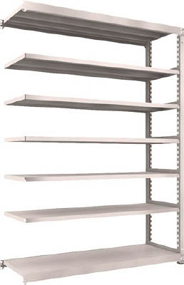 ＴＲＵＳＣＯ　Ｍ５型中量棚　１８００Ｘ５７１ＸＨ２４００　７段　連結　ネオグレー＿