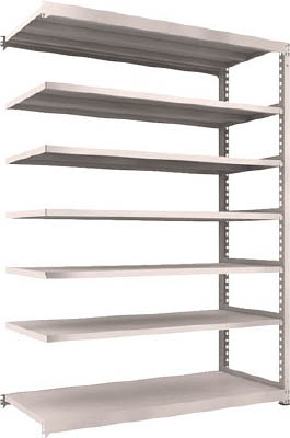 ＴＲＵＳＣＯ　Ｍ５型中量棚　１８００Ｘ７２１ＸＨ２４００　７段　連結　ネオグレー＿