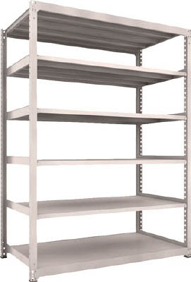 ＴＲＵＳＣＯ　Ｍ５型中量棚　１８００Ｘ９２１ＸＨ２４００　６段　単体　ネオグレー＿