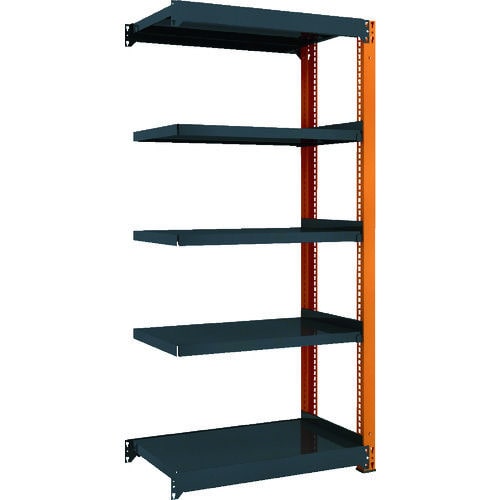 ＴＲＵＳＣＯ　ＴＭ３型中量棚　９００Ｘ５７１Ｘ１８００　５段　連結　黒＿