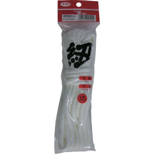 ユタカ　紐　ザ・紐　太丸紐　５ｍ　ホワイト＿