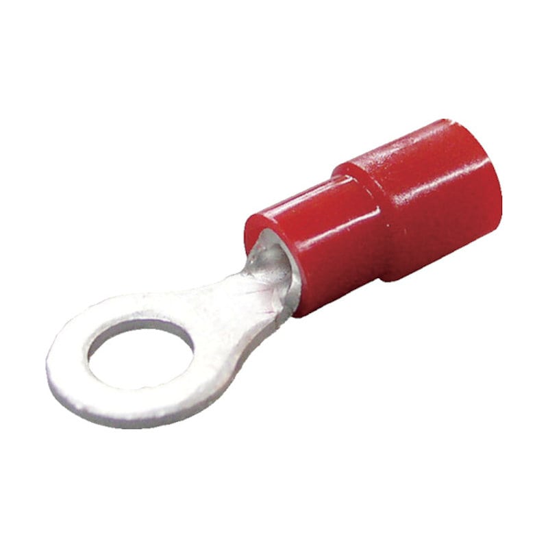 ニチフ　絶縁被覆付丸形圧着端子　ＴＭＥＸ　１．２５－３．５　赤　１００個入り