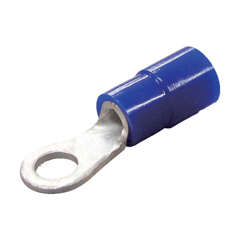 ニチフ　絶縁被覆付丸形圧着端子　ＴＭＥＸ　２－４　青　１００個入り