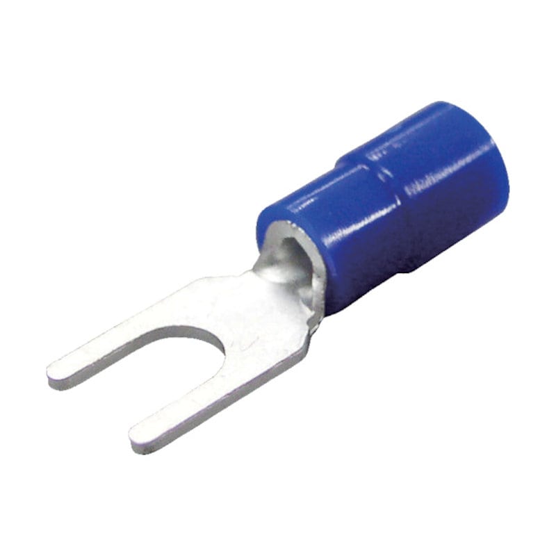 ニチフ　絶縁被覆付Ｙ形圧着端子　ＴＭＥＸ　２Ｙ－４Ｓ　青　１００個入り